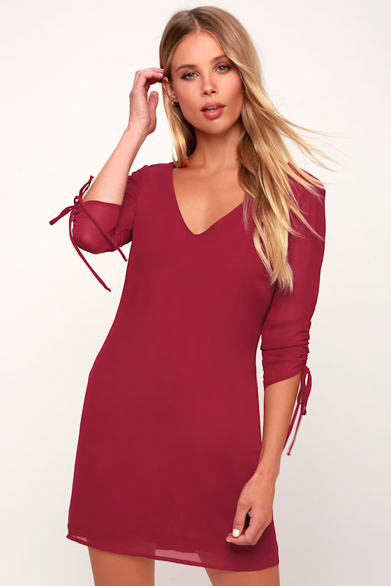Shift Dress - Long Sleeve Dress - Lulus