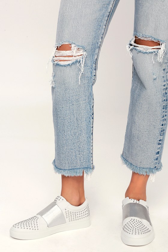 Acer White Studded Sneakers 2