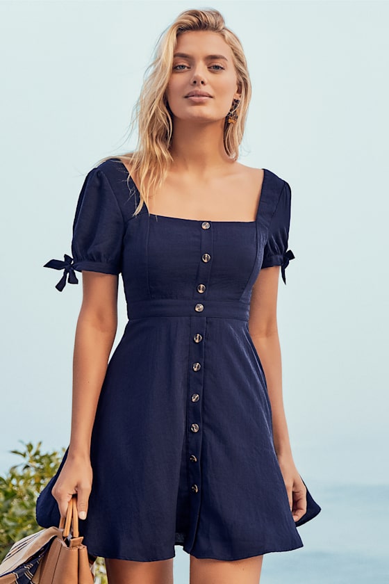 Chances Are Navy Blue Skater Dress 6