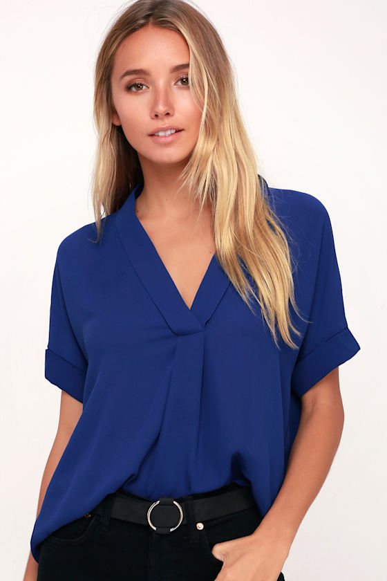Rise to the Top Cobalt Blue Short Sleeve Top 3