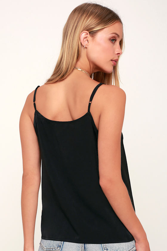 Off the Clock Black Button Front Tank Top 5