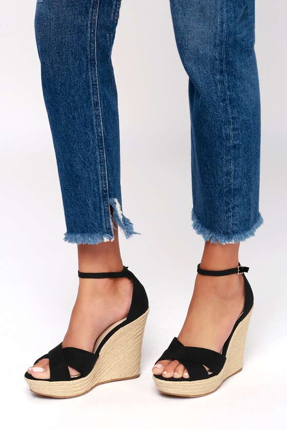 Morgan camel suede espadrille wedges on sale