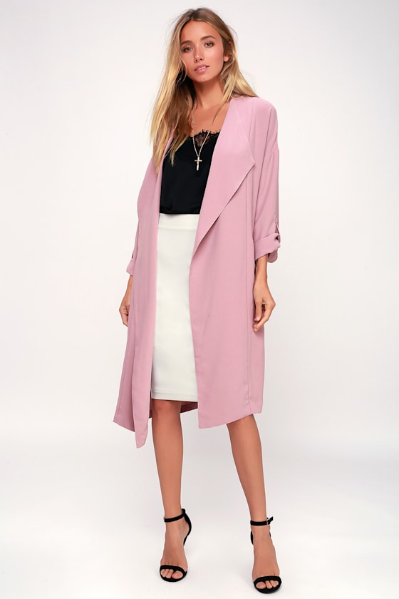 Ayres Mauve Trench Coat 1