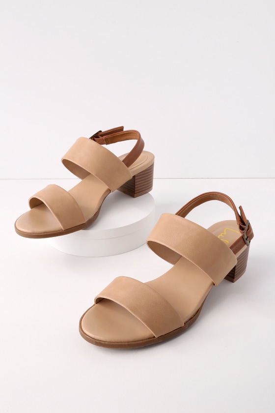 light tan heeled sandals