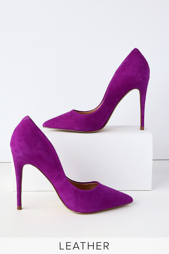 lilac suede pumps