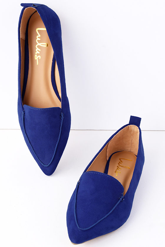 suede pointed loafers
