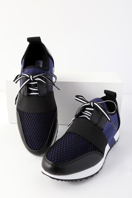 navy blue steve madden sneakers