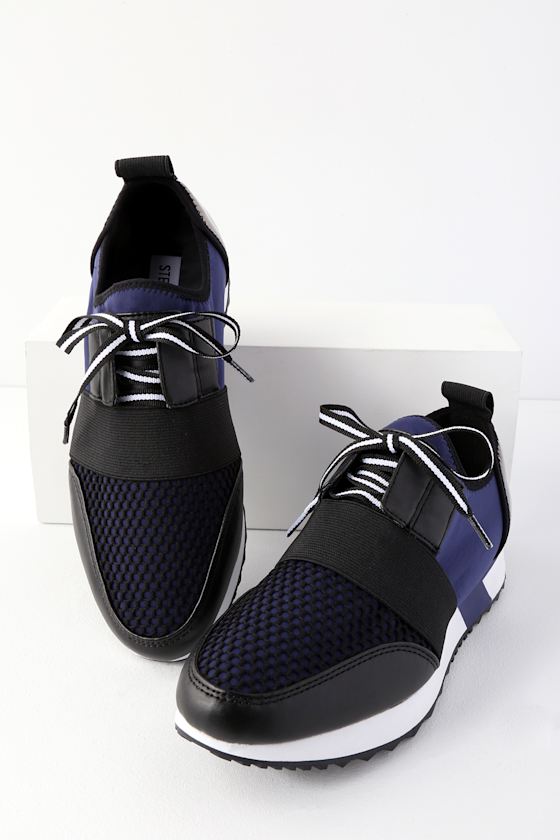 Steve Madden Antics Navy Blue Multi Sneakers 1