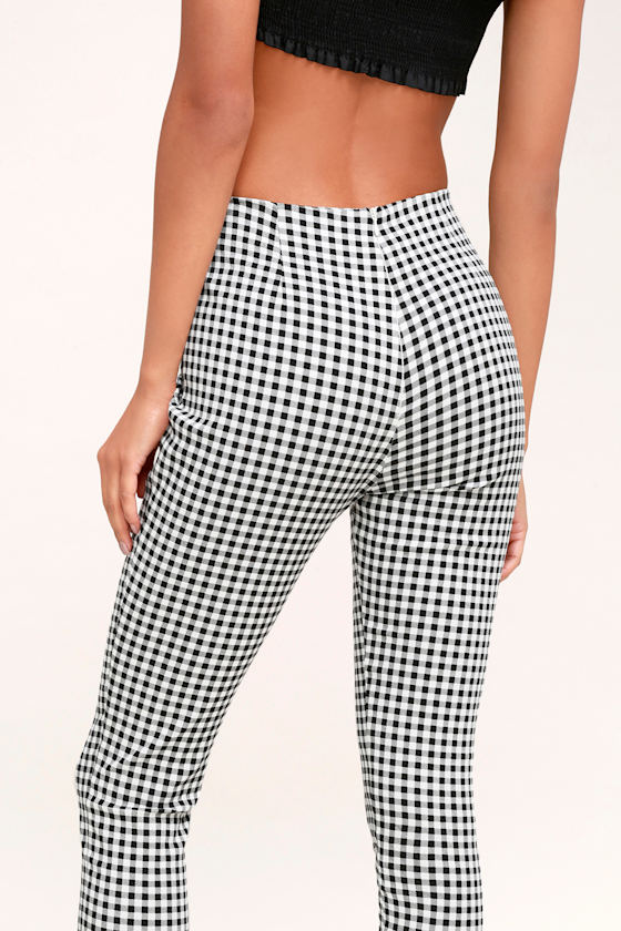 high waisted gingham pants