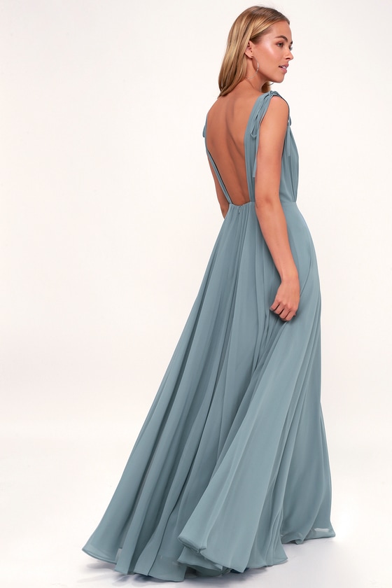 slate blue maxi