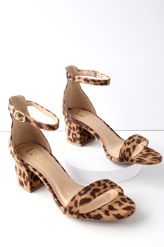 cheetah print sandal heels