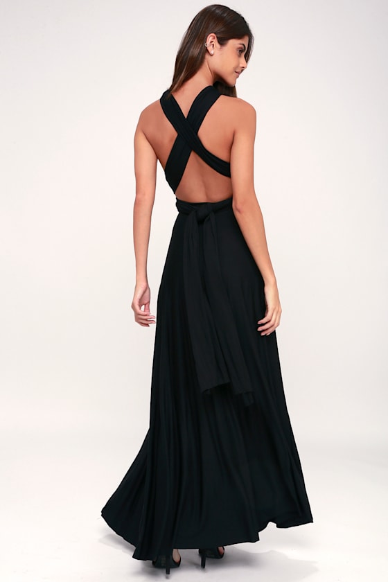 Tricks of the Trade Black Maxi Dress 12