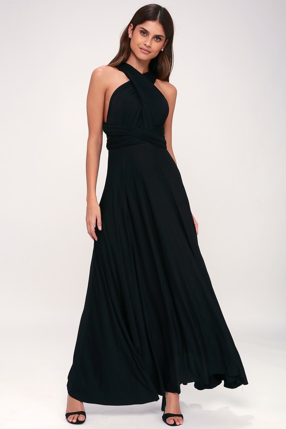 Convertible Bridesmaid Dress - Black Dress - Infinity Dress - Lulus