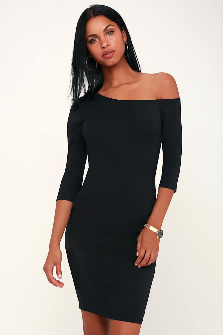 cascadian asymmetric dress Lita | Black Twisted Asymmetric Maxi Dress