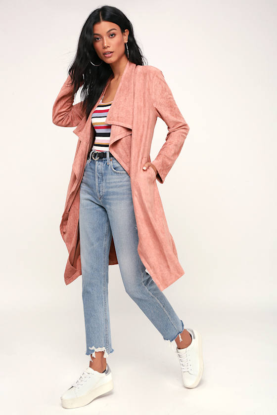 City of Trees Mauve Pink Suede Jacket 4