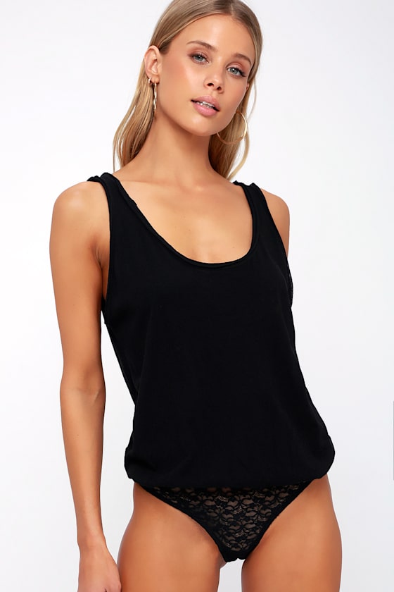 Sydney Black Sleeveless Bodysuit 4