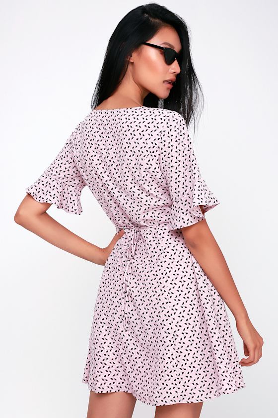 Captivate my Heart Pink Print Button-Up Dress 3