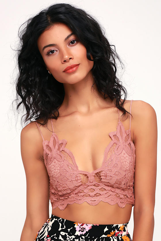 Adella Mauve Lace Bralette 1
