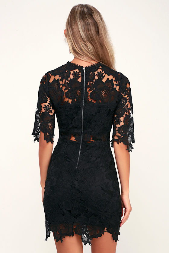 A Fine Romance Black Lace Sheath Dress 5