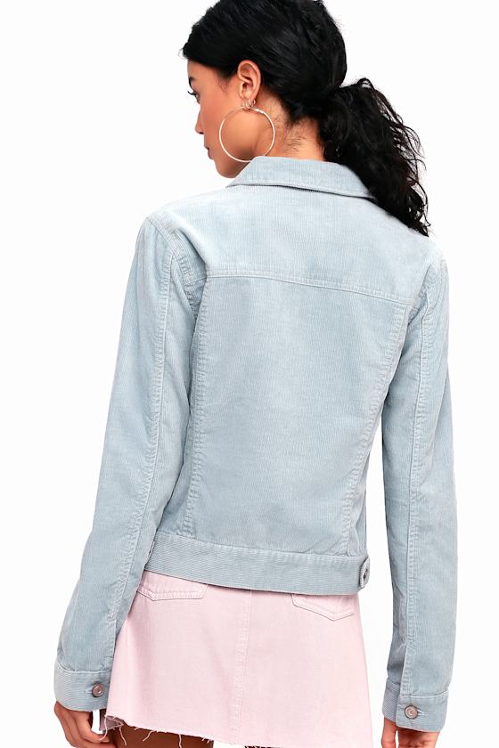 Cute Light Blue Jacket Blue Cord Jacket Corduroy Jacket
