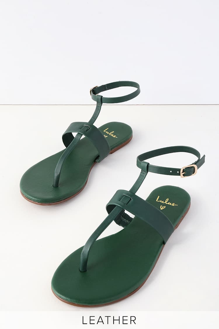 Cute Green Sandals - Forest Green Sandals - Ankle Strap Sandals - Lulus