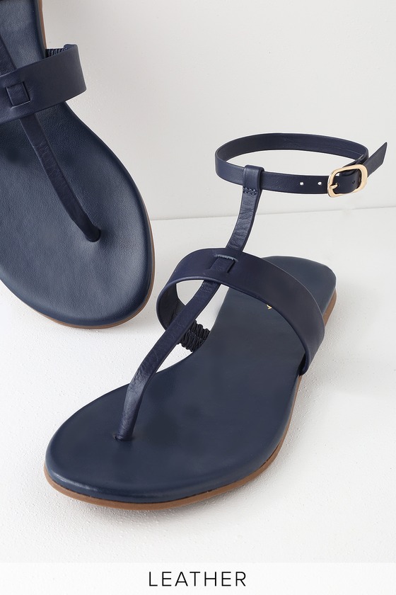 Cute Navy Sandals - Navy Blue Sandals - Flat Sandals