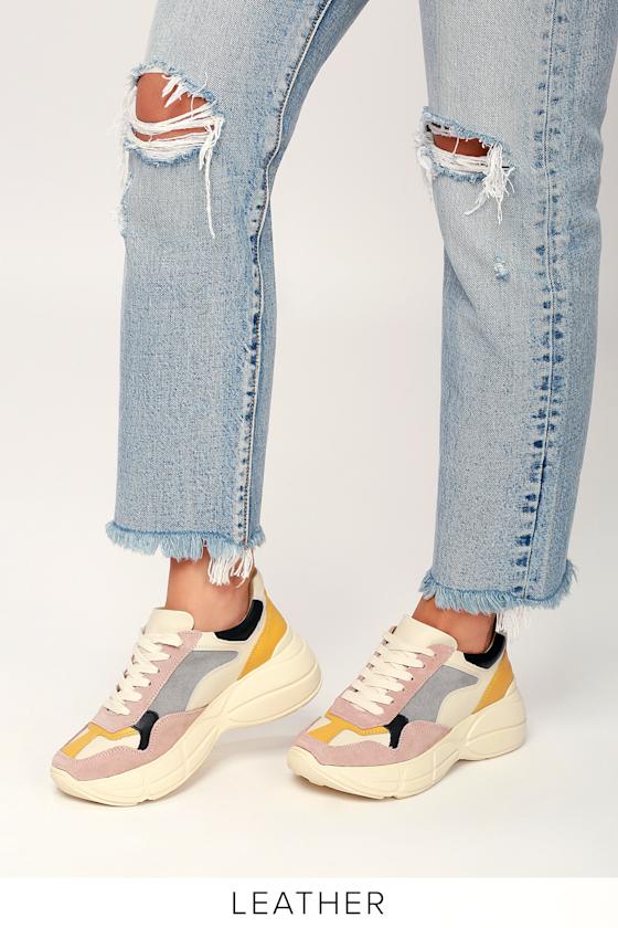 Memory Pink Multi Leather Sneakers 5