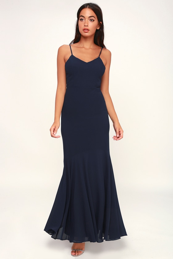 Stunning Maxi Dress - Navy Blue Maxi Dress - Maxi Dress - Lulus
