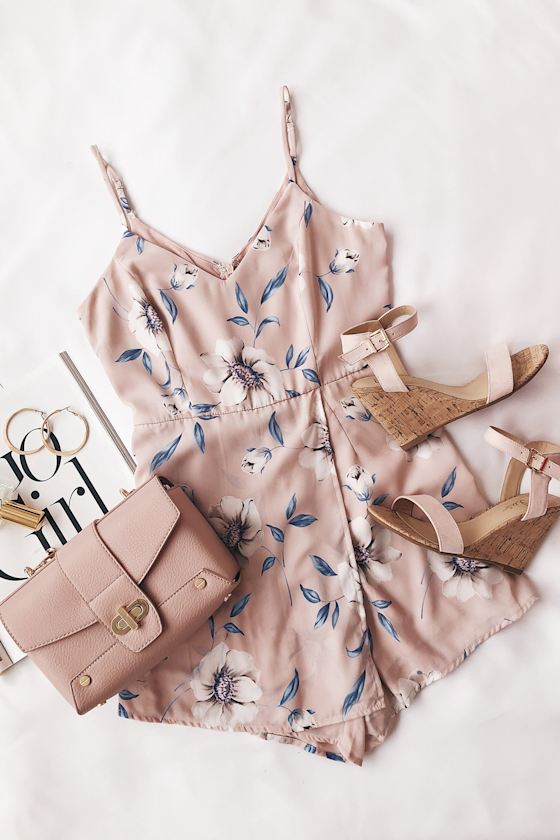 Magical Meadow Blush Pink Floral Print Skort Dress 5