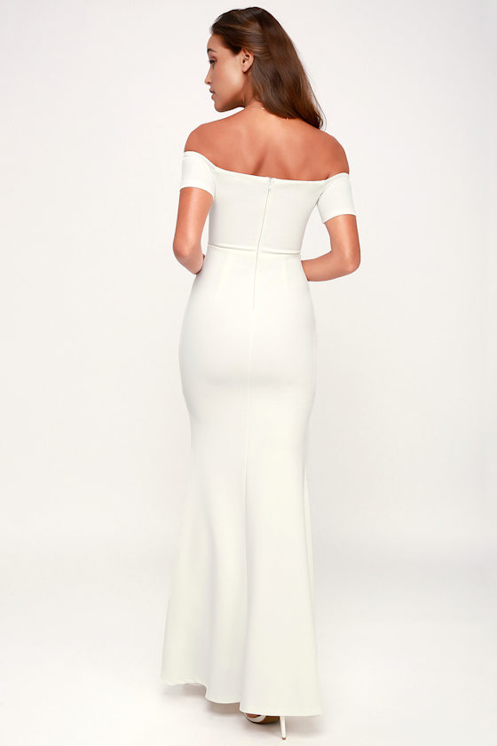 Lynne White Off-the-Shoulder Maxi Dress 8