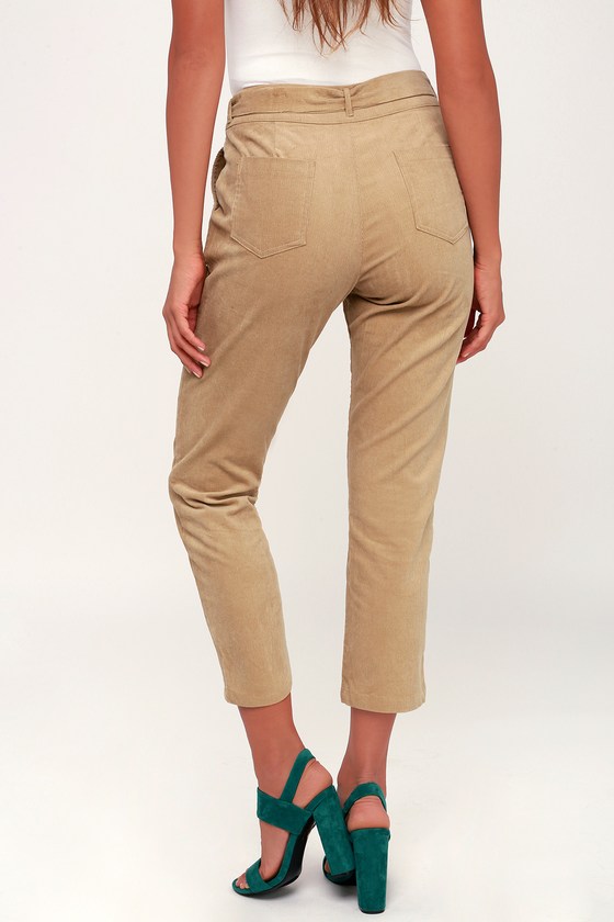 Cute Tan Pants - Corduroy Pants - Trouser Pants - Trousers