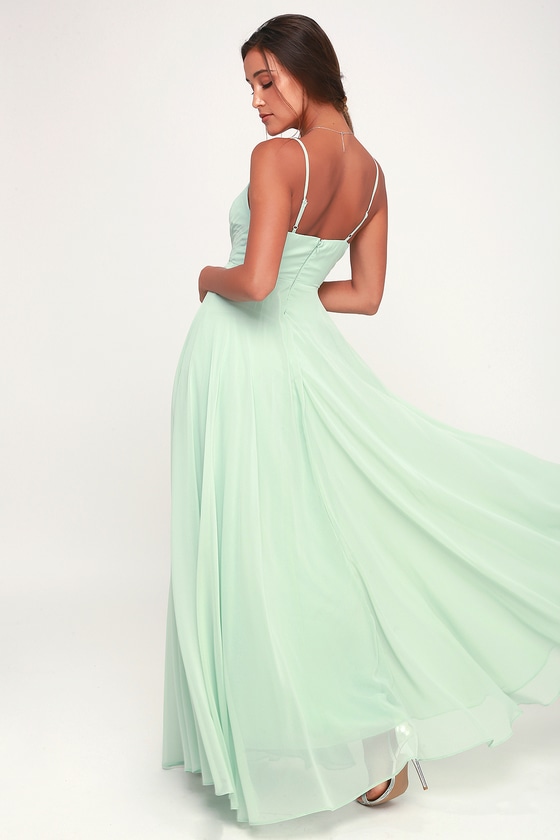 lulus mint green maxi dress