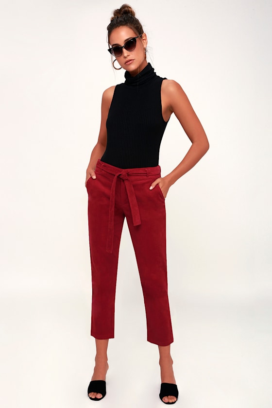 Mitchell Burgundy Corduroy Trouser Pants 1