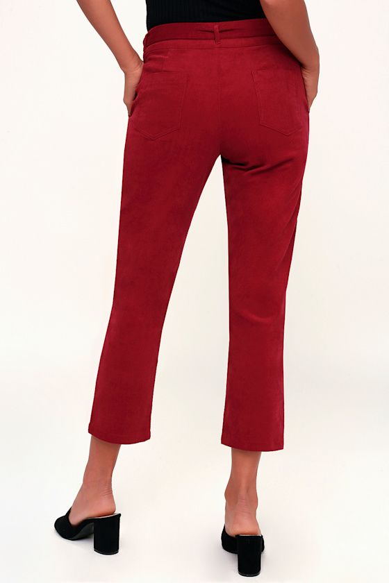 Mitchell Burgundy Corduroy Trouser Pants 2