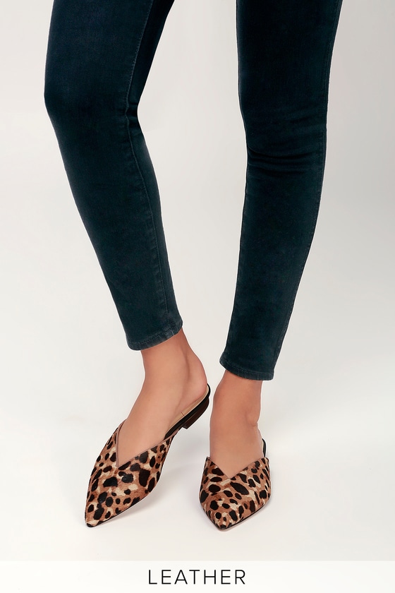 sole society leopard mules