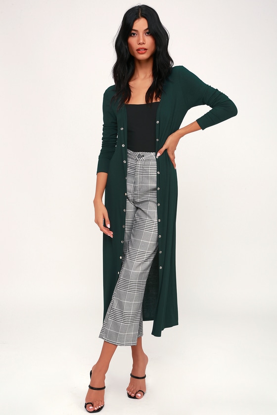 Middleton Forest Green Long Cardigan Sweater - Lulus