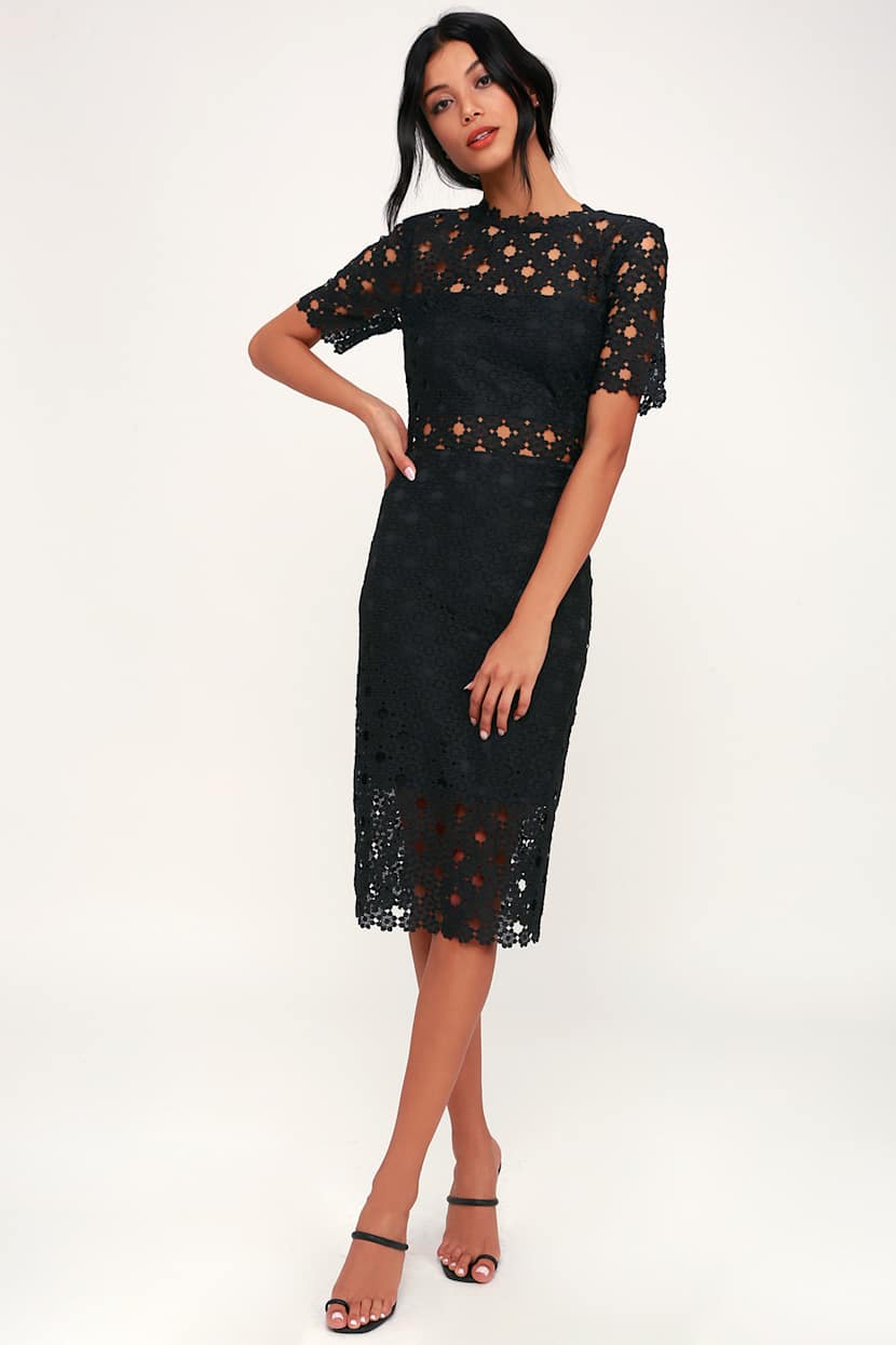 lulus lace bodycon dress Lulus | Temps de L'Amour Burgundy Lace Bodycon Midi Dress | Size X-Small