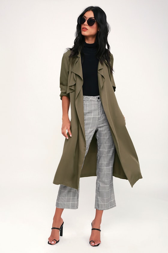 Happily Weather After Olive Green Trench Coat 2