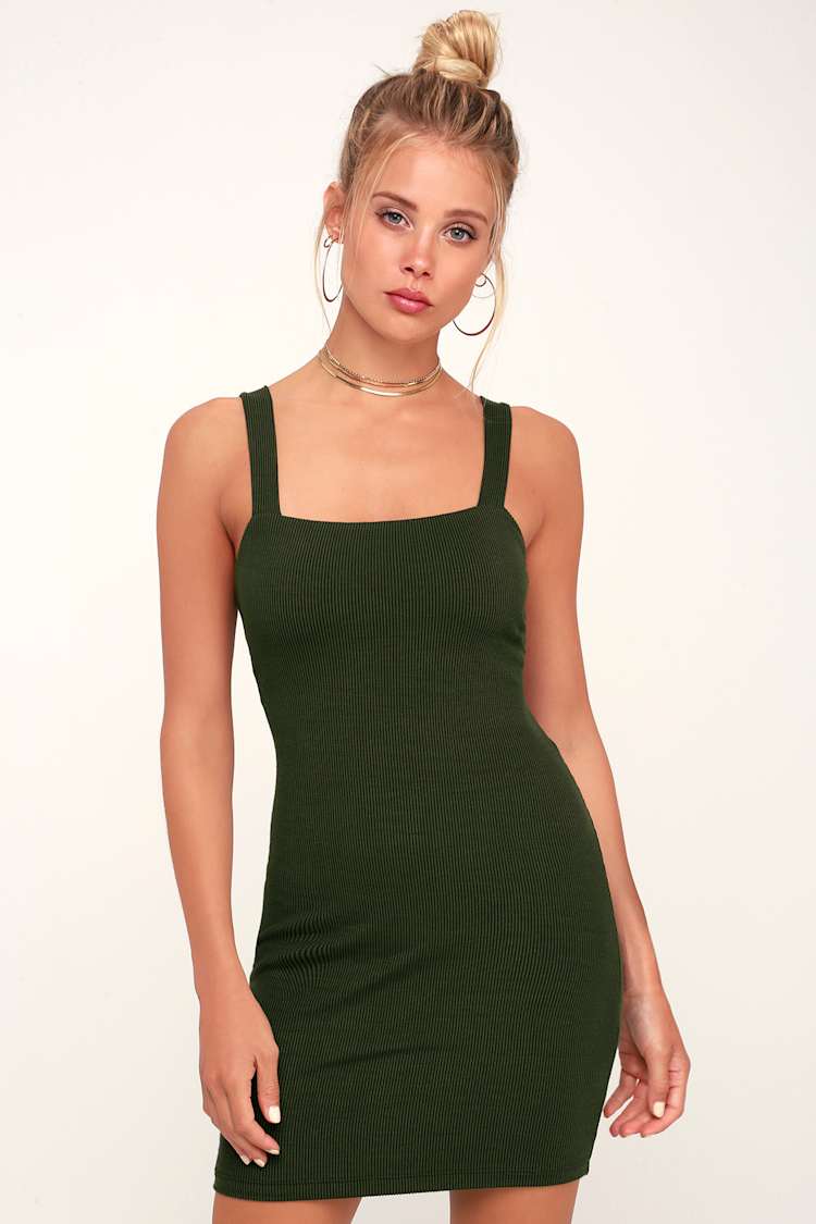 green black striped dress Dark Green 1950s Tie Neck Striped Dress