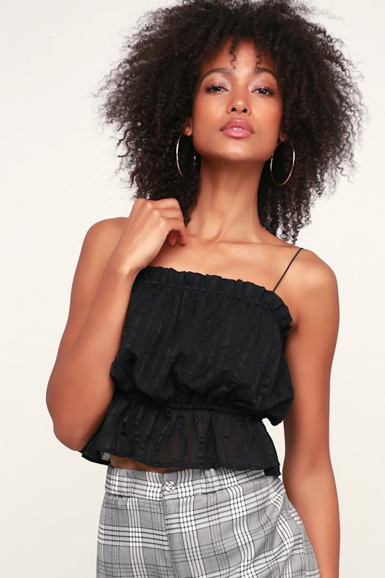 Blouson Black Cropped Tank Top 1