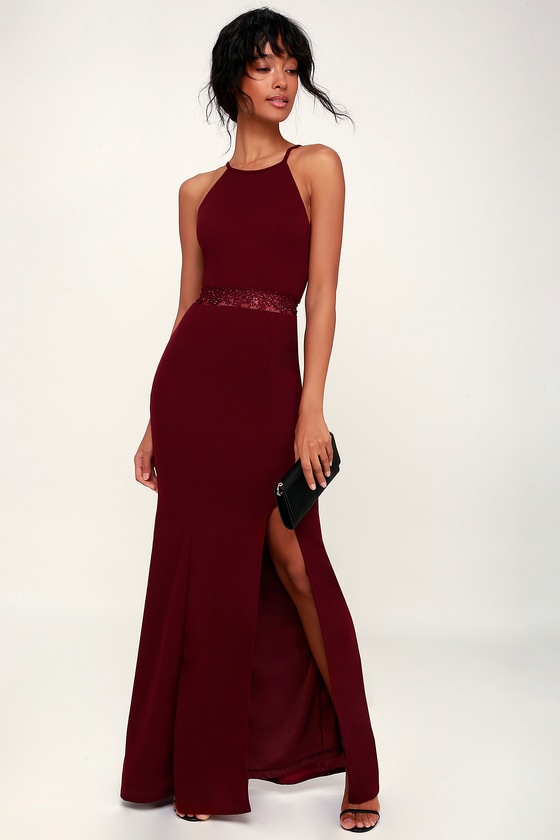 lulus burgundy long dress