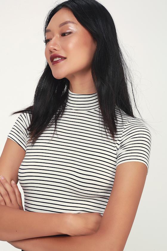 Mock Neck Striped Set main image 1
