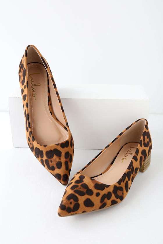 Alessia Leopard Suede Low Pointed-Toe Heel 2