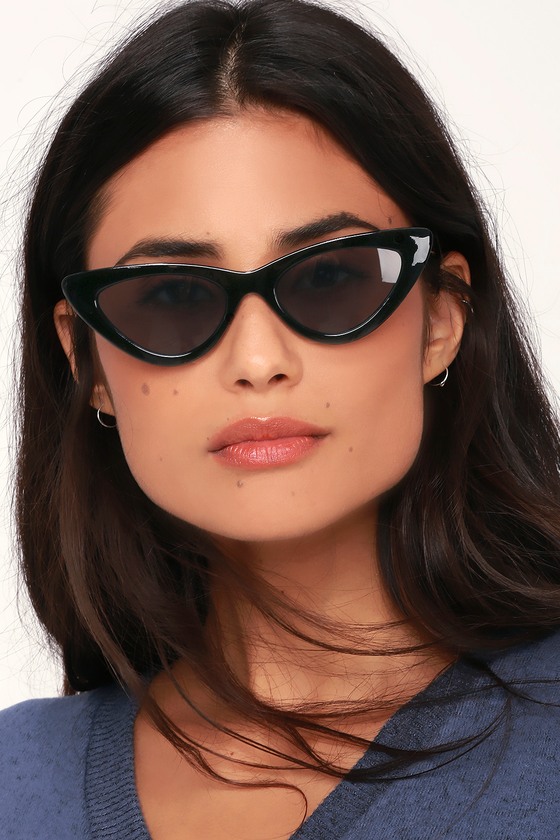 Trendy Cat Eye Sunglasses Tiny Sunglasses Black Sunglasses