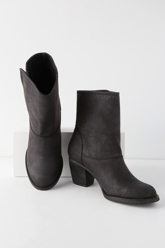 womens leather fold over boots