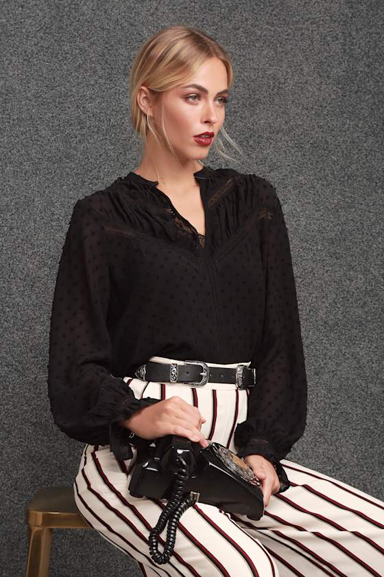 Sweet Melody Black and Silver Double Buckle Belt 6