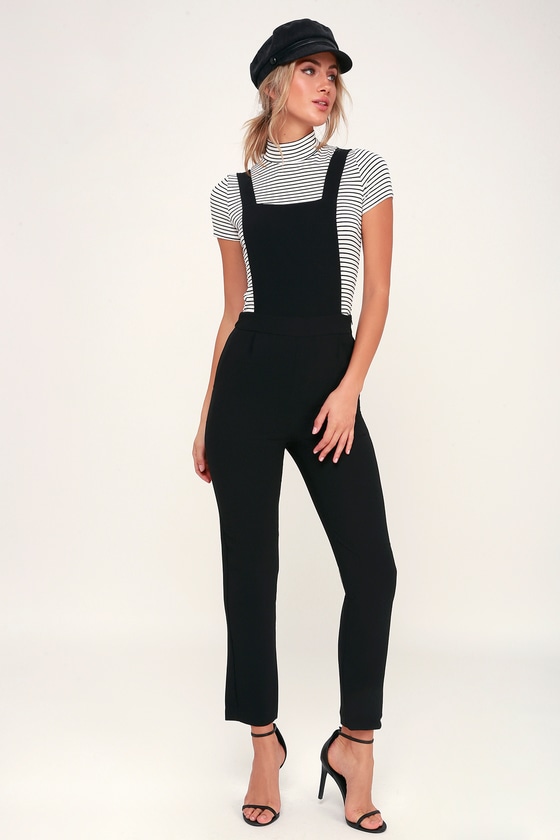 Cute Black Overalls - Black Woven Overalls - Trendy Overalls - Lulus