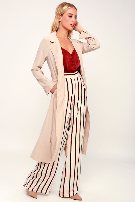Misty Morning Beige Trench Coat 2