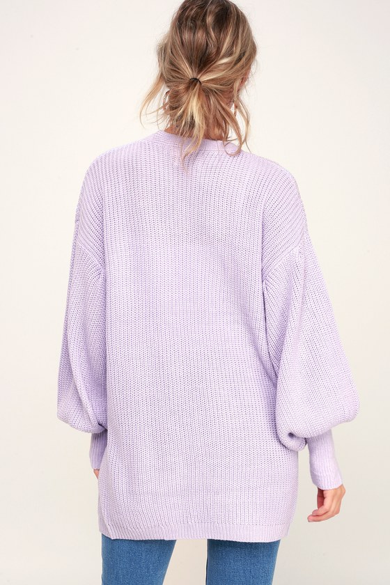 lilac cardigan sweater