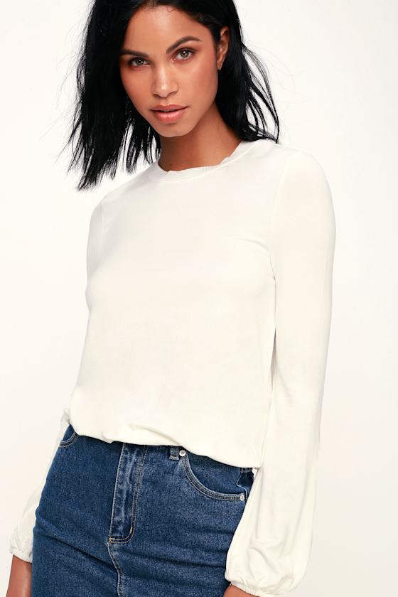 Others Follow Gina Cream Top Long Sleeve Top Knit Top Lulus